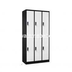 Steel Locker 6 Doors - ACTIV Forte LK 906 B / Dark Grey - White 